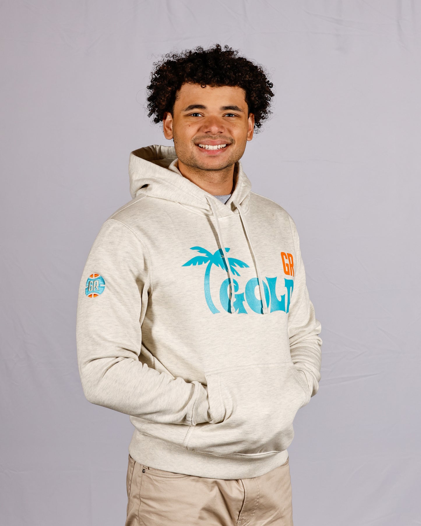 District Heavyweight "Tropics" Hoodie - Oatmeal