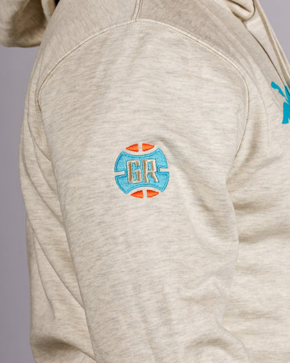 District Heavyweight "Tropics" Hoodie - Oatmeal