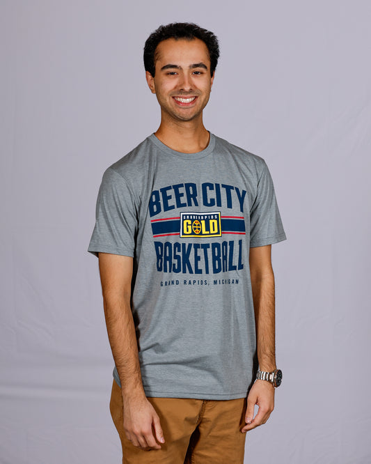 District Beer City Basketball Tee - Gray