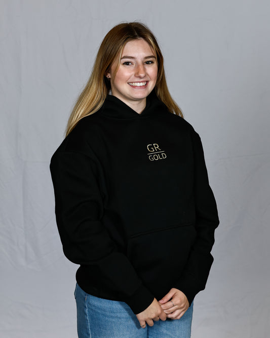 GR Gold Embroidered Hoodie - Black